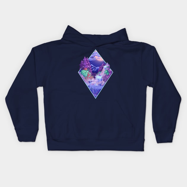 Diamond Night Kids Hoodie by JoeClarkart